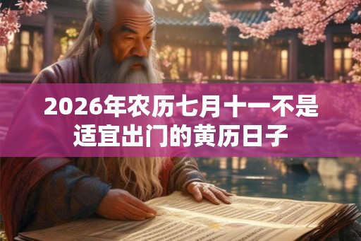 2026年农历七月十一不是适宜出门的黄历日子 2026年农历七月十一不是适宜出门的黄历日子