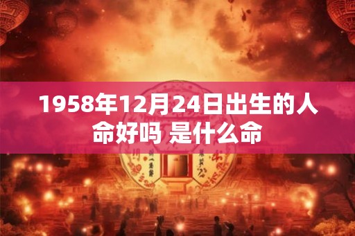 1958年12月24日出生的人命好吗 是什么命