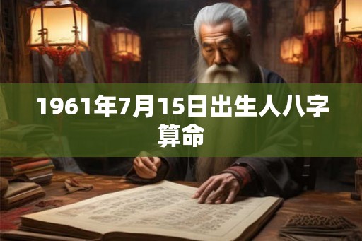 1961年7月15日出生人八字算命