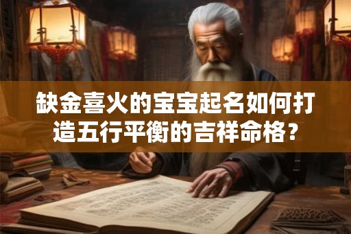 缺金喜火的宝宝起名如何打造五行平衡的吉祥命格？