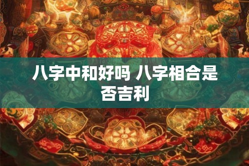 八字中和好吗 八字相合是否吉利