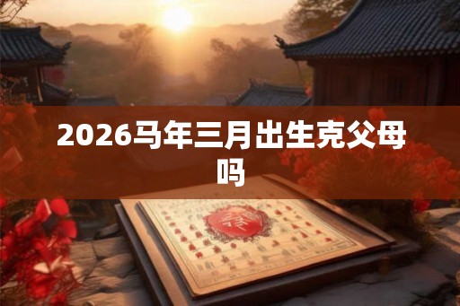 2026马年三月出生克父母吗 2026马年三月出生克父母吗