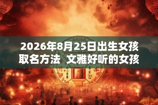 2026年8月25日出生女孩取名方法  文雅好听的女孩名字赏析