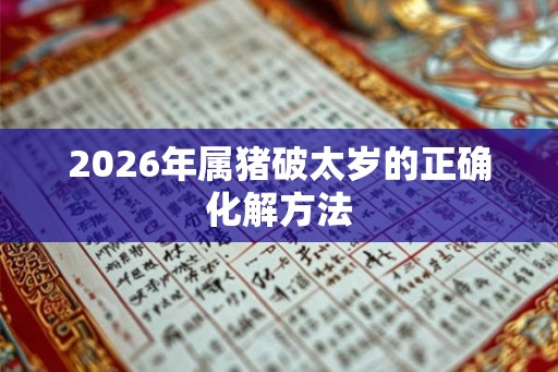 2026年属猪破太岁的正确化解方法