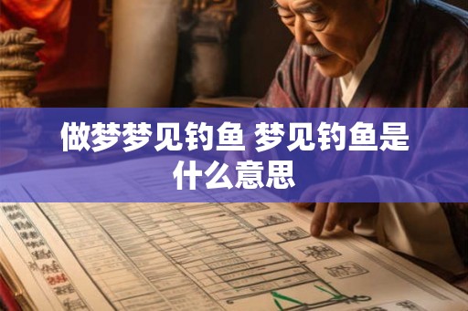 做梦梦见钓鱼 梦见钓鱼是什么意思