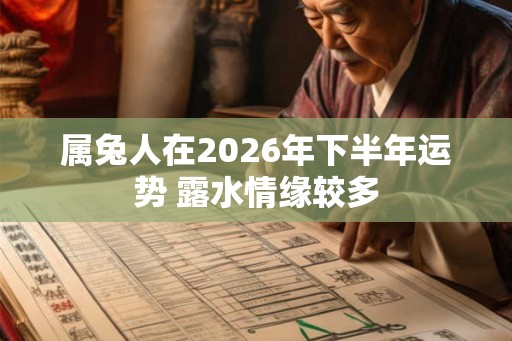 属兔人在2026年下半年运势 露水情缘较多
