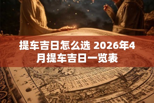 提车吉日怎么选 2026年4月提车吉日一览表