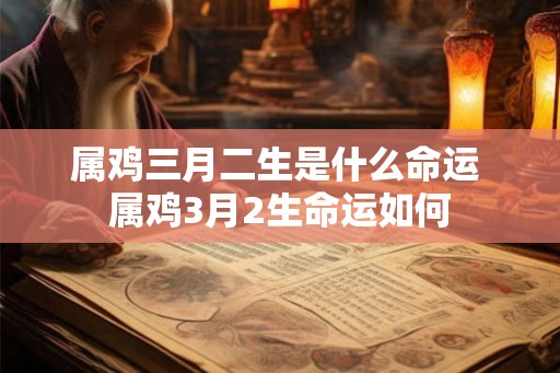 属鸡三月二生是什么命运 属鸡3月2生命运如何