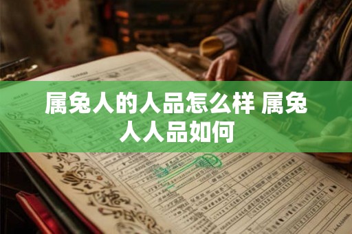 属兔人的人品怎么样 属兔人人品如何
