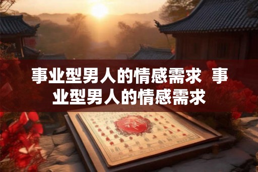 事业型男人的情感需求  事业型男人的情感需求