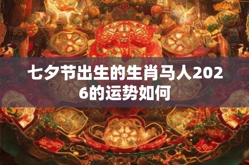 七夕节出生的生肖马人2026的运势如何