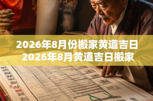 2026年8月份搬家黄道吉日 2026年8月黄道吉日搬家