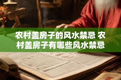 农村盖房子的风水禁忌 农村盖房子有哪些风水禁忌