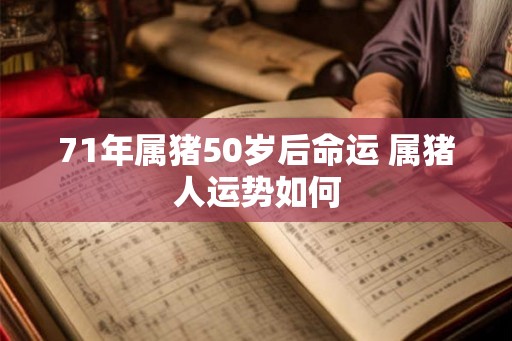 71年属猪50岁后命运 属猪人运势如何 71年属猪50岁后命运 属猪人运势如何