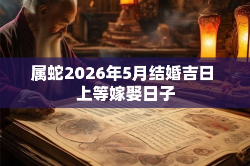 属蛇2026年5月结婚吉日 上等嫁娶日子
