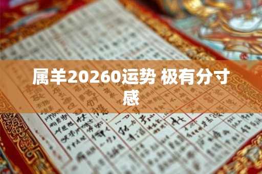 属羊20260运势 极有分寸感