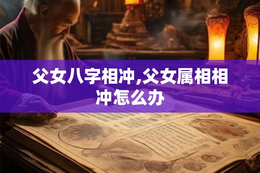 父女八字相冲,父女属相相冲怎么办 父女八字相冲,父女属相相冲怎么办