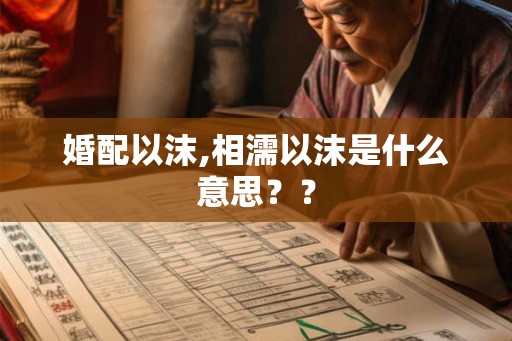 婚配以沫,相濡以沫是什么意思？？