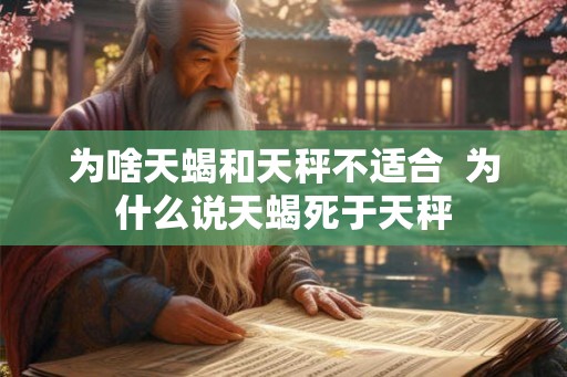 为啥天蝎和天秤不适合  为什么说天蝎死于天秤