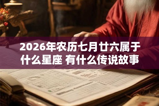2026年农历七月廿六属于什么星座 有什么传说故事