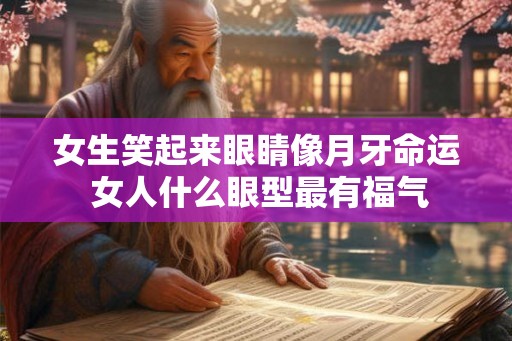 女生笑起来眼睛像月牙命运 女人什么眼型最有福气
