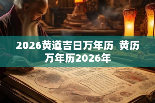 2026黄道吉日万年历  黄历万年历2026年