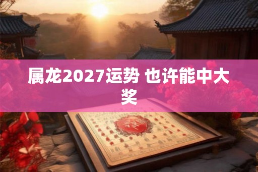 属龙2027运势 也许能中大奖