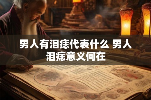 男人有泪痣代表什么 男人泪痣意义何在