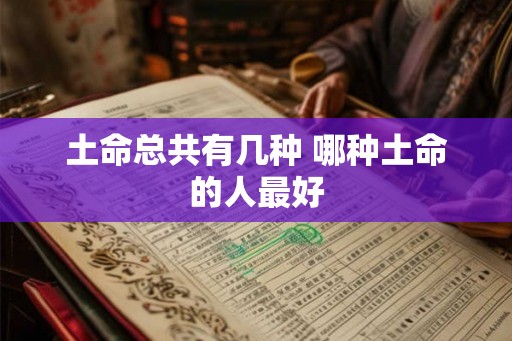 土命总共有几种 哪种土命的人最好