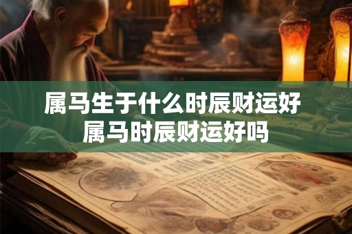 属马生于什么时辰财运好 属马时辰财运好吗 属马生于什么时辰财运好 属马时辰财运好吗