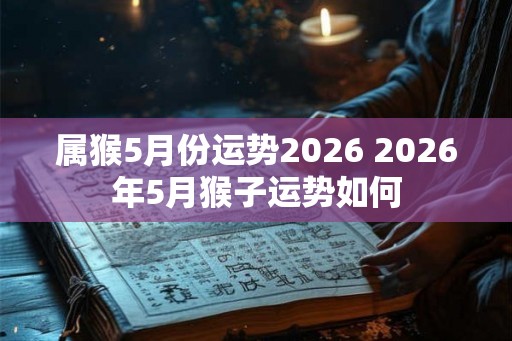 属猴5月份运势2026 2026年5月猴子运势如何