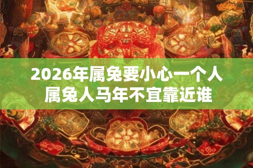 2026年属兔要小心一个人 属兔人马年不宜靠近谁