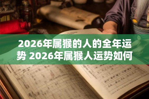 2026年属猴的人的全年运势 2026年属猴人运势如何