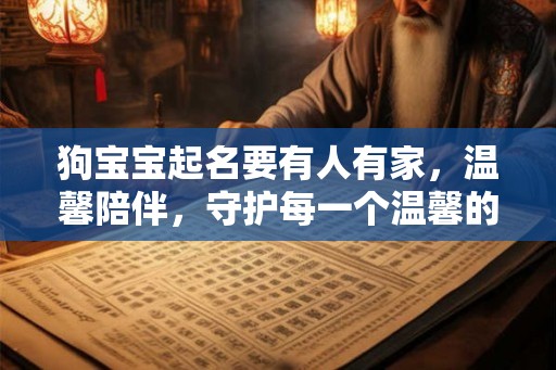 狗宝宝起名要有人有家，温馨陪伴，守护每一个温馨的家