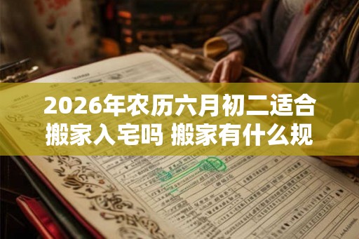 2026年农历六月初二适合搬家入宅吗 搬家有什么规矩讲究