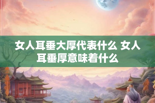 女人耳垂大厚代表什么 女人耳垂厚意味着什么