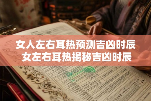 女人左右耳热预测吉凶时辰 女左右耳热揭秘吉凶时辰 女人左右耳热预测吉凶时辰 女左右耳热揭秘吉凶时辰