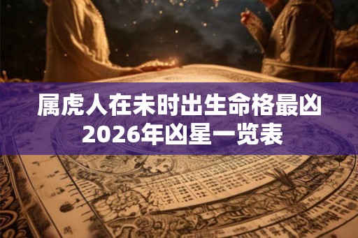 属虎人在未时出生命格最凶 2026年凶星一览表