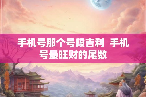 手机号那个号段吉利  手机号最旺财的尾数