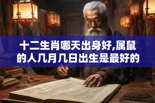 十二生肖哪天出身好,属鼠的人几月几日出生是最好的？