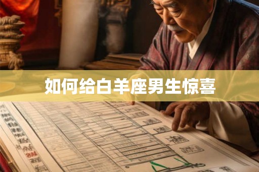 如何给白羊座男生惊喜