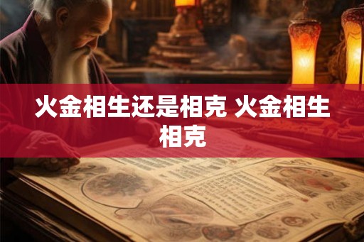 火金相生还是相克 火金相生相克 火金相生还是相克 火金相生相克
