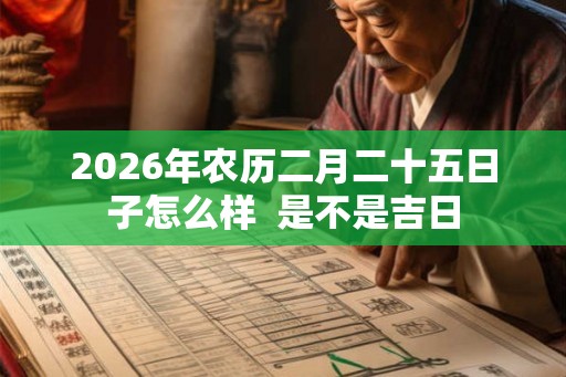 2026年农历二月二十五日子怎么样  是不是吉日
