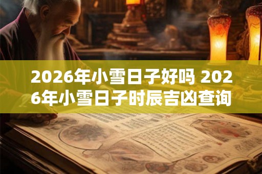 2026年小雪日子好吗 2026年小雪日子时辰吉凶查询