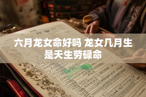 六月龙女命好吗 龙女几月生是天生劳碌命 六月龙女命好吗 龙女几月生是天生劳碌命