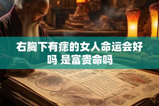 右胸下有痣的女人命运会好吗 是富贵命吗 右胸下有痣的女人命运会好吗 是富贵命吗