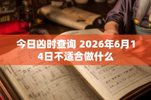 今日凶时查询 2026年6月14日不适合做什么