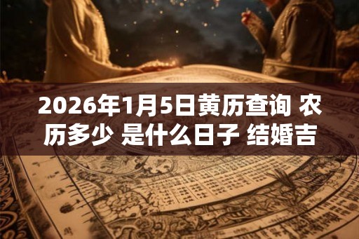 2026年1月5日黄历查询 农历多少 是什么日子 结婚吉时