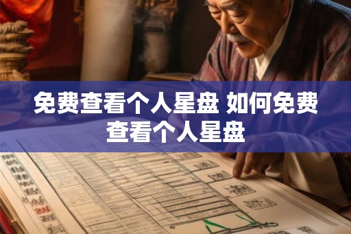 免费查看个人星盘 如何免费查看个人星盘