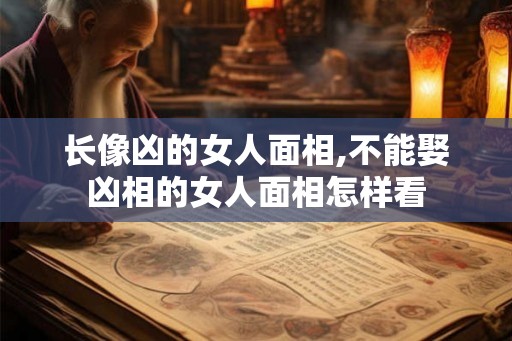 长像凶的女人面相,不能娶凶相的女人面相怎样看 长像凶的女人面相,不能娶凶相的女人面相怎样看